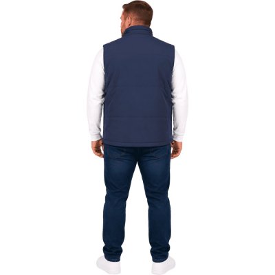 Sestri Vest Herr Mörkblå Plus Size